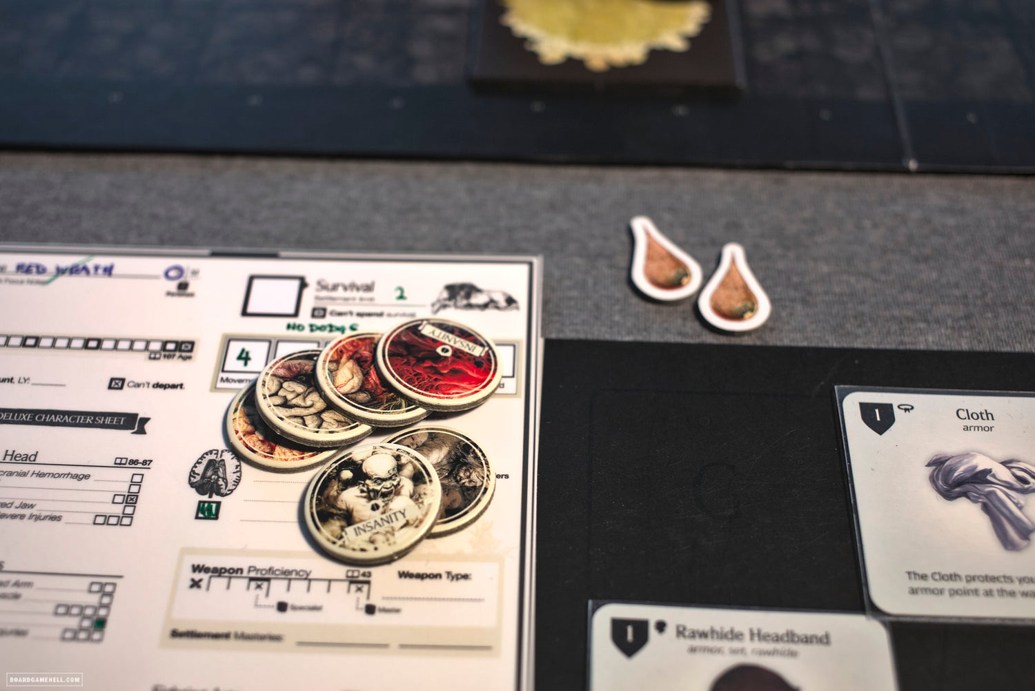 Our unique Insanity Tokens™ for Kingdom Death: Monster is a perfect companion for Hobo's Character Sheets™