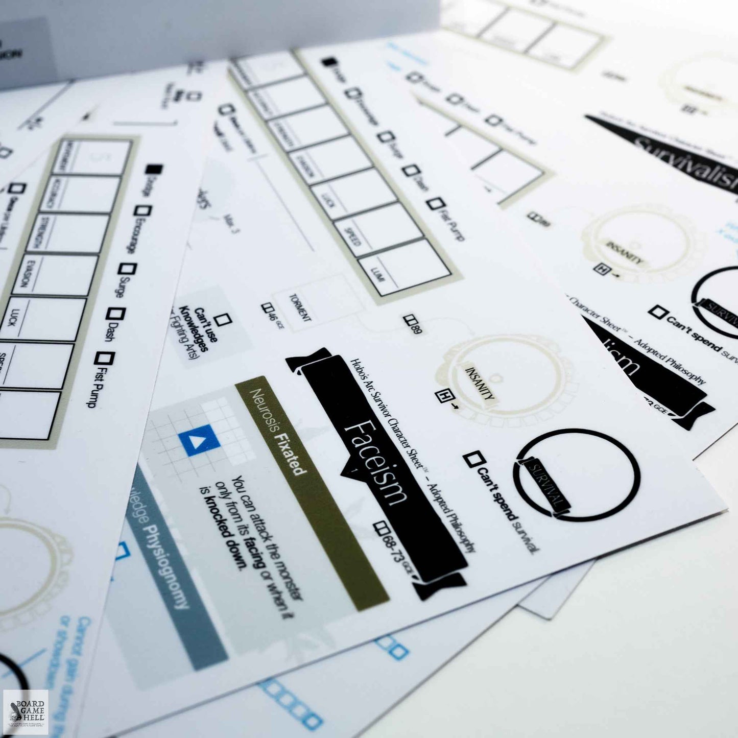 Hobo’s Arc Survivor Character Sheets™ for Kingdom Death: Monster (Gambler's Chest)(PRE-ORDER)