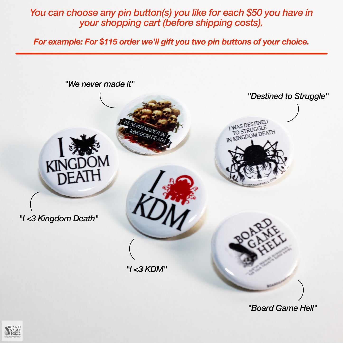 FREE BGH VIII BIRTHDAY GIFT – Special Pin Buttons (32mm/1.25")