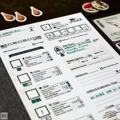Hobo’s Deluxe Character Sheets™ for Kingdom Death: Monster (Core Game)