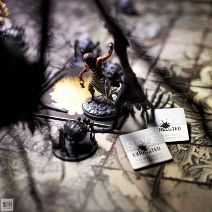The Original Survival Tokens™ used in a showdown with Spidicules.