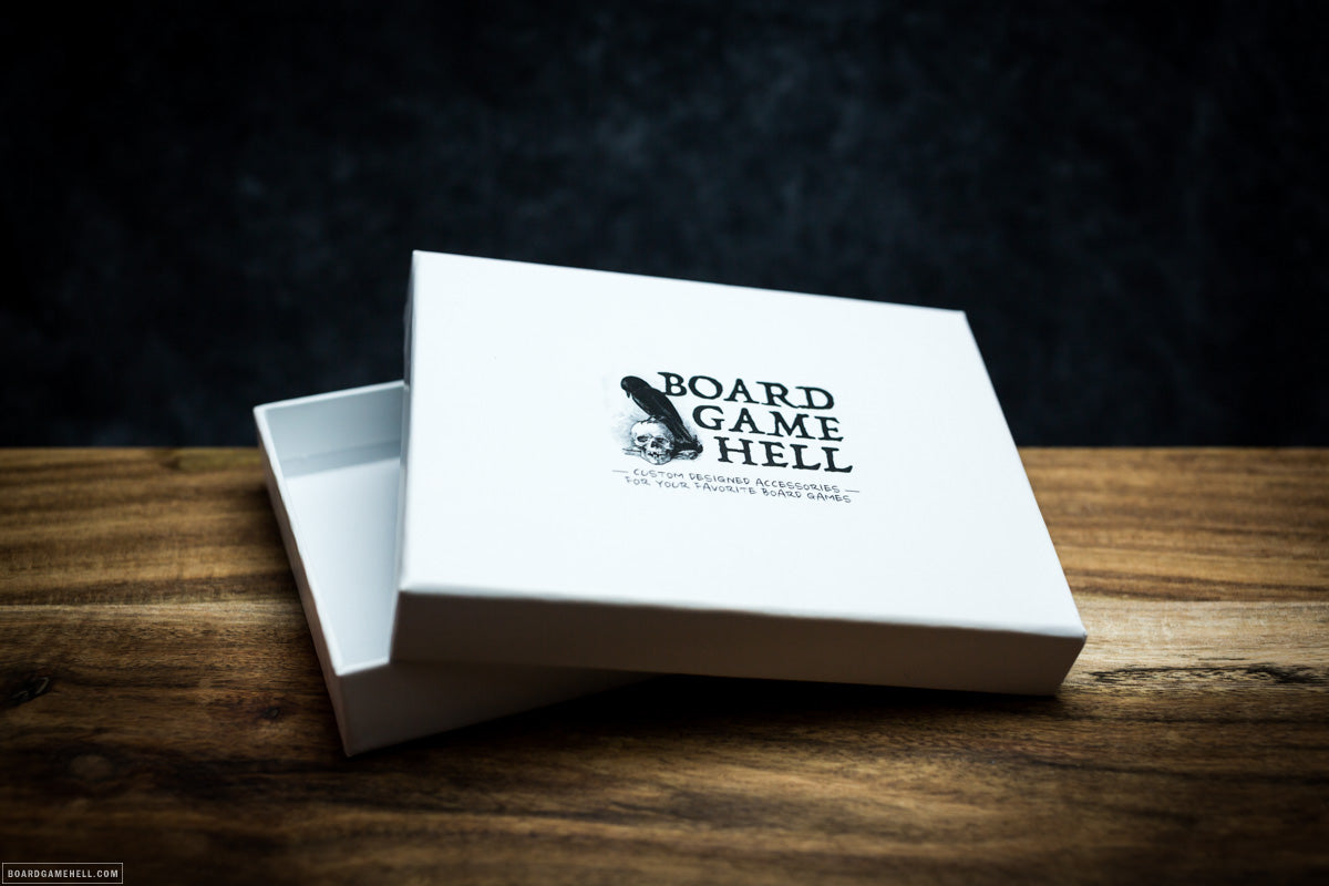 Board Game Hell Gift Box for Tokens & Counters, with sturdy lid.