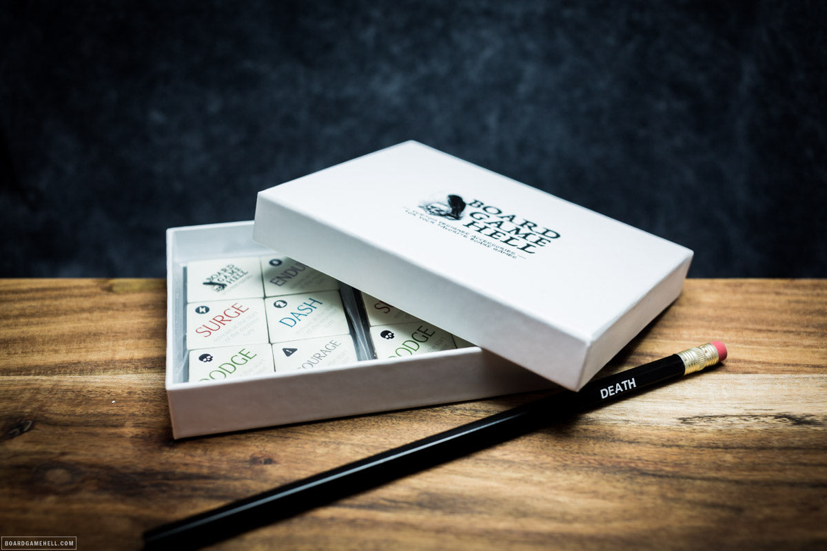 Board Game Hell Gift Box for Tokens & Counters. A full Lantern Bundle or Survival Tokens™ can be fitted in. (An old photo)