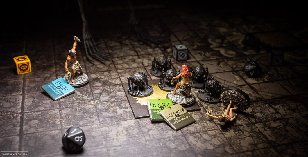 Board Game Hell's Original Survival Actions Tokens™, "Quarry", for Kingdom Death: Monster – The hairier the situation, the more you appreciate the help Survival Tokens™ brings to you.